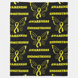 Butterfly/Awareness... Endometriosis Fleece Blanke