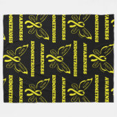 Butterfly/Awareness... Endometriosis Fleece Blanke (Voorkant (Horizontaal))
