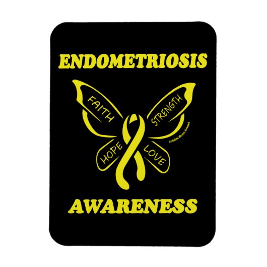 Butterfly/Awareness... Endometriosis Magnet Magneet (Verticaal)