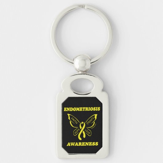 Butterfly/Awareness... Endometriosis Sleutelhanger (Voorkant)