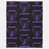Butterfly/Awareness.. Epilepsy Fleece Deken (Voorkant)