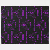 Butterfly/Awareness... Fibro Fleece Blanket Deken (Voorkant (Horizontaal))