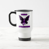 Butterfly/Awareness... Fibro Travel Mug Reisbeker (Links)