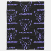 Butterfly/Awareness.. Lupus Fleece Blanket (Voorkant)