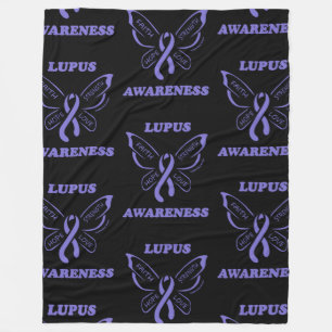 Butterfly/Awareness.. Lupus Fleece Blanket
