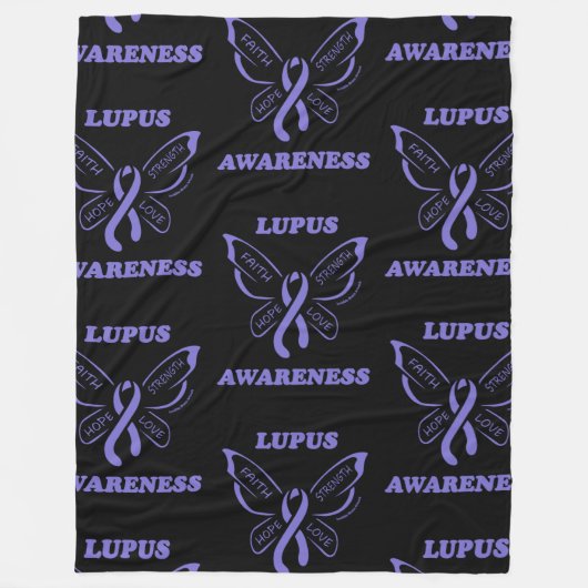 Butterfly/Awareness.. Lupus Fleece Blanket (Voorkant)