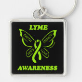 Butterfly/Awareness... Lyme Disease Sleutelhanger (Voorkant)