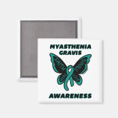 Butterfly/Awareness... Myasthenia Gravis Magneet (Voorkant / Achterkant)