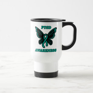 Butterfly/Awareness...PTSD Travel Mug Reisbeker
