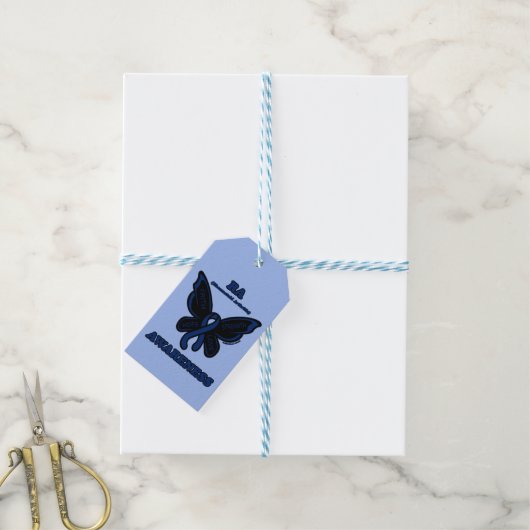 Butterfly/Awareness...RA Gift Labels Cadeaulabel (Met Touw)