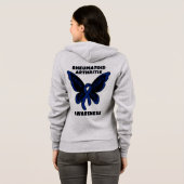 Butterfly/Awareness... Reumatoïde artritis Hoodie (Achterkant volledig)