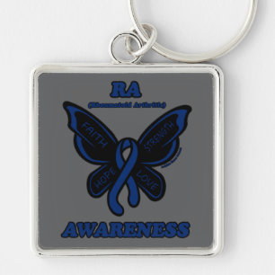 Butterfly/Awareness... Reumatoïde Artritis Keychai Sleutelhanger