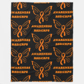 Butterfly/Awareness...RSD/CRPS Fleece Deken (Voorkant)