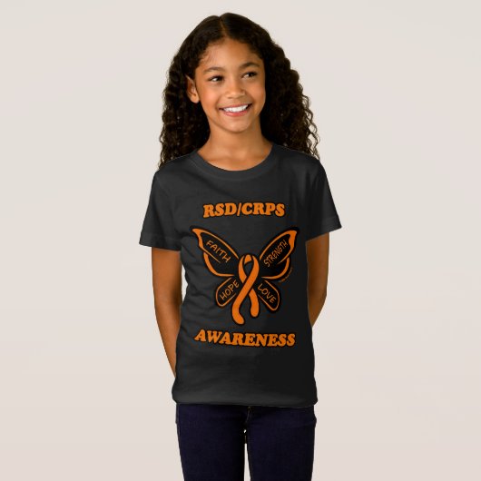 Butterfly/Awareness...RSD/CRPS T-shirt (Voorkant volledig)
