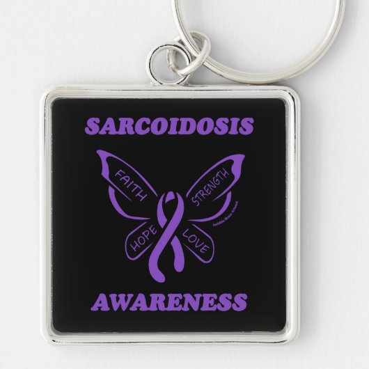 Butterfly/Awareness... Sarcoïdose Sleutelhanger (Voorkant)