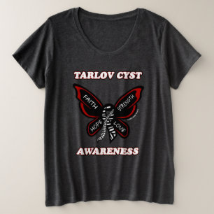 Butterfly/Awareness... Tarlov Cyst Grote Maat T-shirt