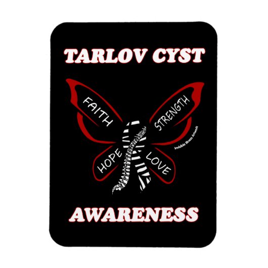 Butterfly/Awareness..Tarlov Cyst Magneet (Verticaal)