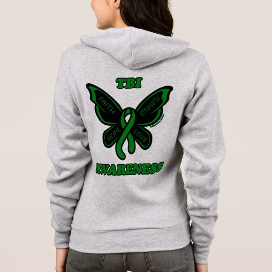 Butterfly/Awareness... TBI Hoodie (Achterkant)