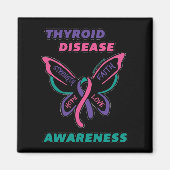 Butterfly/Awareness... Thyroid Disease Magneet (Voorkant)