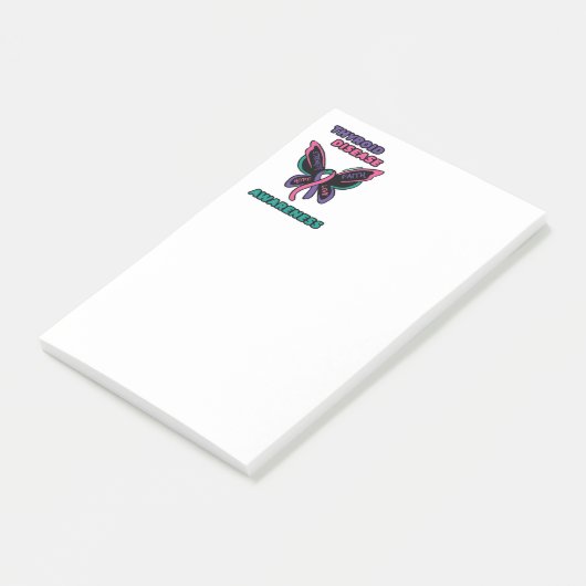Butterfly/Awareness... Thyroid Disease Post-it® Notes (Schuin)