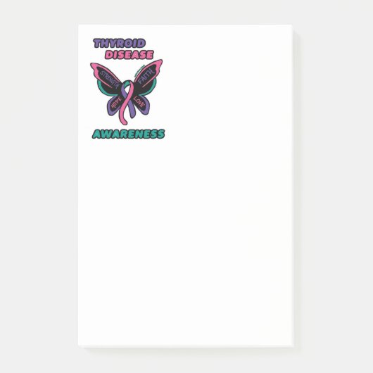 Butterfly/Awareness... Thyroid Disease Post-it® Notes (Voorkant)