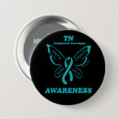 Butterfly/Awareness...TN Ronde Button 7,6 Cm (Voorkant /achterkant)