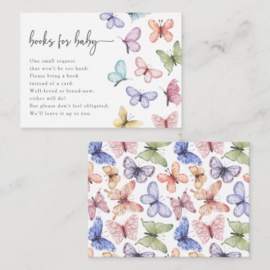 Butterfly Baby Books Kaart (Voorkant / Achterkant)
