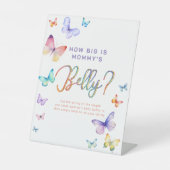 Butterfly Baby Bump Guessing Spelbord Reclamebord Met Voetstuk (Voorkant)