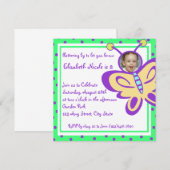 Butterfly Baby Foto Kaart (Voorkant / Achterkant)