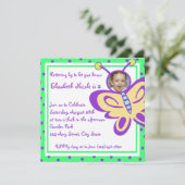 Butterfly Baby Foto Kaart (Staand voorkant)