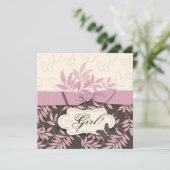 Butterfly Baby Invitation Square Kaart (Staand voorkant)