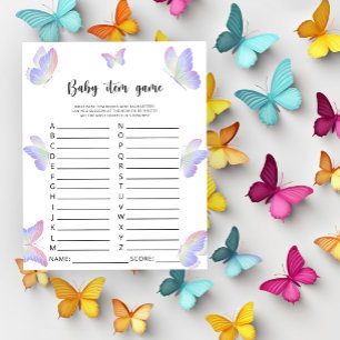 Butterfly - Baby-objectspel. Baby shower game