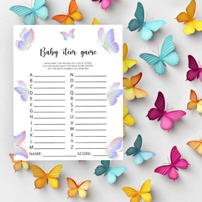 Butterfly - Baby-objectspel. Baby shower game (Creator heeft geüpload)