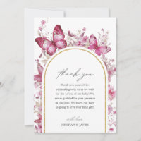 Butterfly Baby shower bedankje