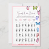 Butterfly Baby shower - bewerkbare naam, 5x7 Kaart (Voorkant)