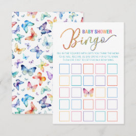 Butterfly Baby shower Bingo spel