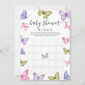 Butterfly Baby shower bingogame Kaart (Voorkant)