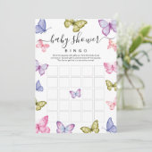 Butterfly Baby shower bingogame Kaart (Staand voorkant)
