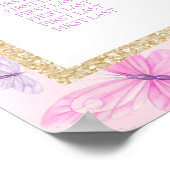 Butterfly Baby Shower Birthday Party Seating Chart Poster (Hoek)