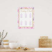 Butterfly Baby Shower Birthday Party Seating Chart Poster (Keuken)