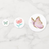 Butterfly Baby shower Bloementuin Confetti (Achterkanten)