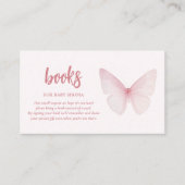 Butterfly Baby shower Boek voor Baby Informatiekaartje (Voorkant)