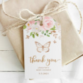 Butterfly baby shower dank u label cadeaulabel