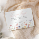 Butterfly Baby shower Diaper Raffle Ticket Informatiekaartje