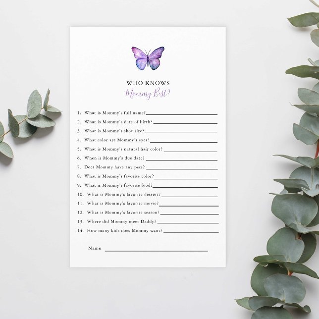 Butterfly Baby shower die mama het beste spel kent (Creator heeft geüpload)