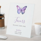 Butterfly Baby shower Elegant Favors party-teken Reclamebord Met Voetstuk (Insitu)