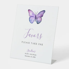 Butterfly Baby shower Elegant Favors party-teken Reclamebord Met Voetstuk