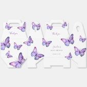 Butterfly Baby shower Elegant Hartelijk dank voor  Bedankdoosjes (Ongevouwen)
