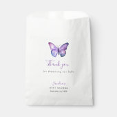 Butterfly Baby shower Elegant Hartelijk dank voor  Bedankzakje (Voorkant)