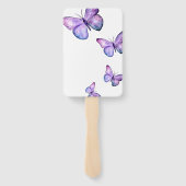 Butterfly Baby shower Elegant Hartelijk dank voor Handwaaier (Achterkant)